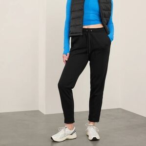 Athleta Black Track Pants with Slim Fit and Casual Style